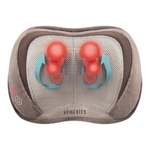 Homedics Shiatsu Back Massager with Heat, 3D Deep Tissue Massage Pillow